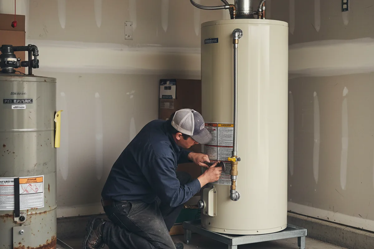Water heater and shutoff valve replacement in Alabaster